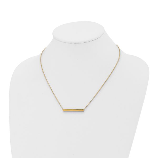 Leslie's 14K Polished with 1in ext. Bar Necklace - Image 4