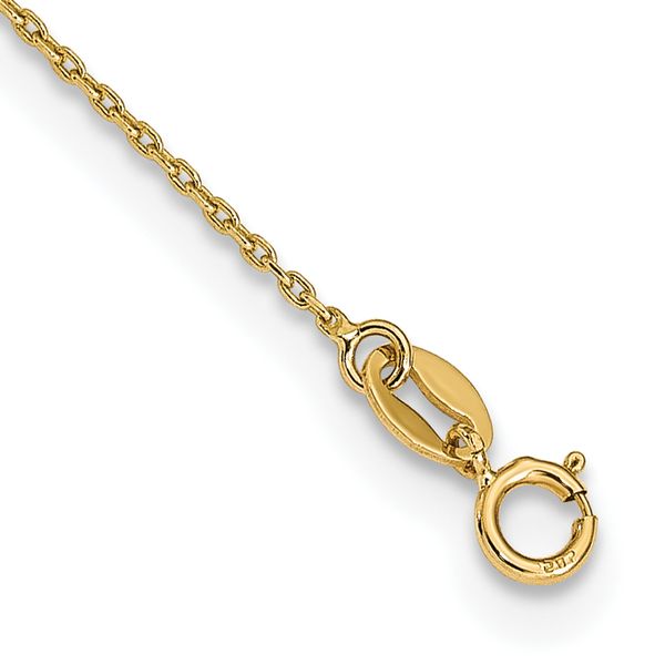 Leslie's 14K Tri-color Sideways Cross Beaded Rosary Style 18 inch Necklace - Image 3