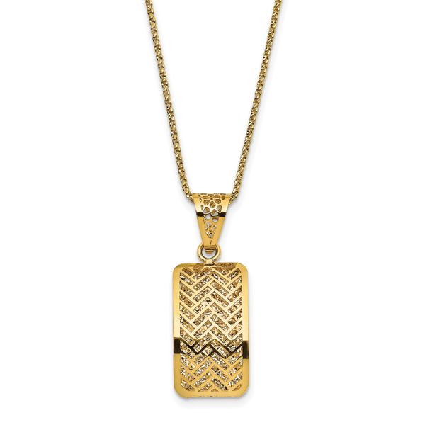 Leslie's 14K Polished Hollow Fancy Pendant - Image 3