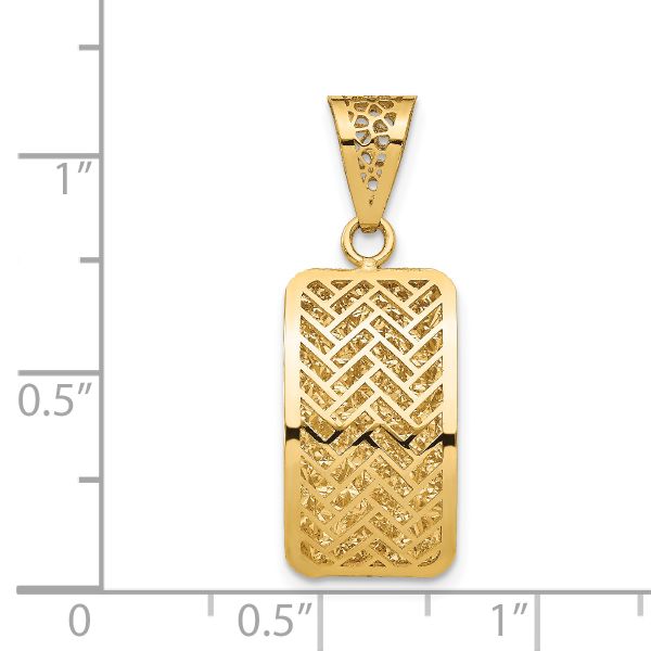 Leslie's 14K Polished Hollow Fancy Pendant - Image 4