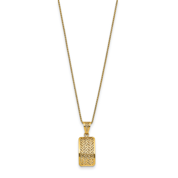 Leslie's 14K Polished Hollow Fancy Pendant - Image 5