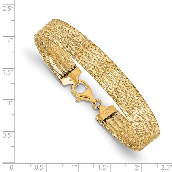 Leslie's 14K Polished Mesh Bracelet - Image 2