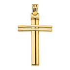 Leslie's 14K Polished Cross Pendant
