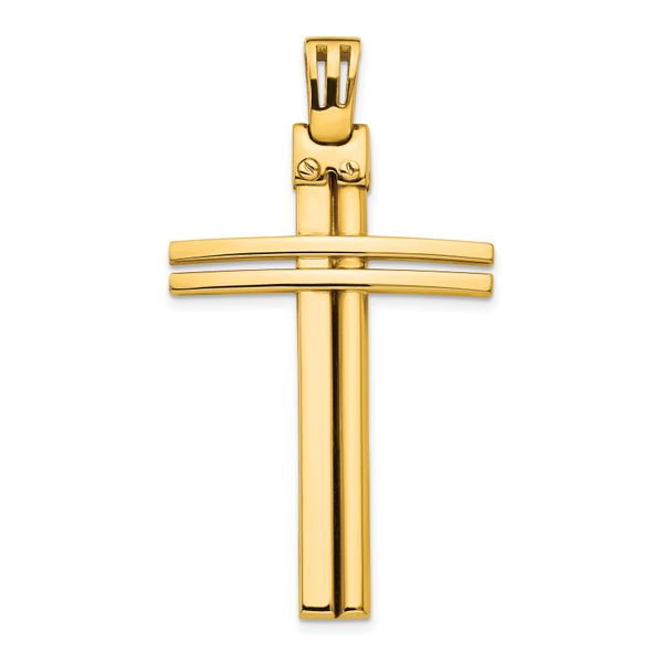 Leslie's 14K Polished Cross Pendant