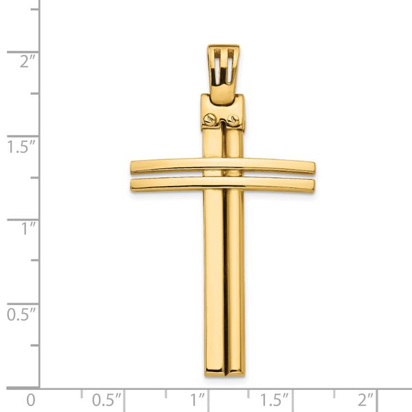 Leslie's 14K Polished Cross Pendant - Image 4