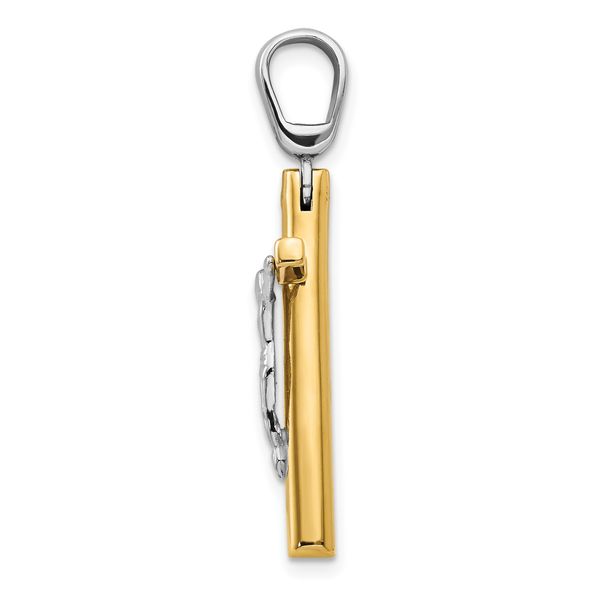 Leslie's 14K Two-tone Polished Crucifix Cross Pendant - Image 2