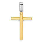 Leslie's 14K Two-tone Polished Crucifix Cross Pendant - Image 3