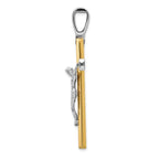 Leslie's 14K Two-tone Polished Crucifix Cross Pendant - Image 2