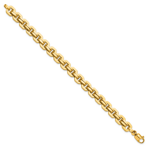 14K Men's Polished Fancy Link Bracelet - Image 2