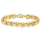 14K Men's Polished Fancy Link Bracelet - Image 3
