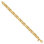 14K Men's Polished Link Bracelet - Image 2