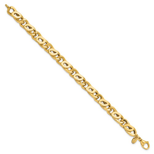 14K Men's Polished Link Bracelet - Image 2