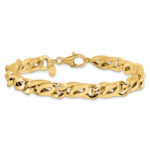 14K Men's Polished Link Bracelet - Image 3