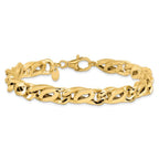 14K Men's Polished Link Bracelet - Image 3