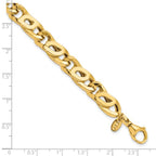 14K Men's Polished Link Bracelet - Image 4
