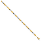 14K Two-tone Polished Fancy Link Bracelet - Image 2