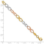 Leslie's 14K Tri-color Infinity Symbol Link Bracelet - Image 4