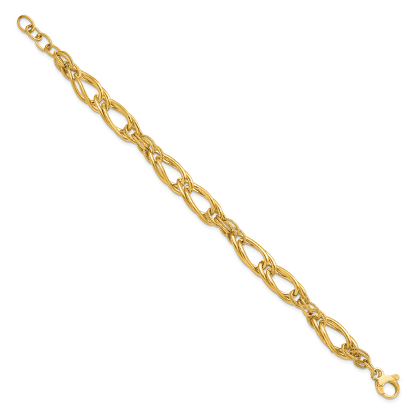 14K Polished Fancy Link Bracelet - Image 2