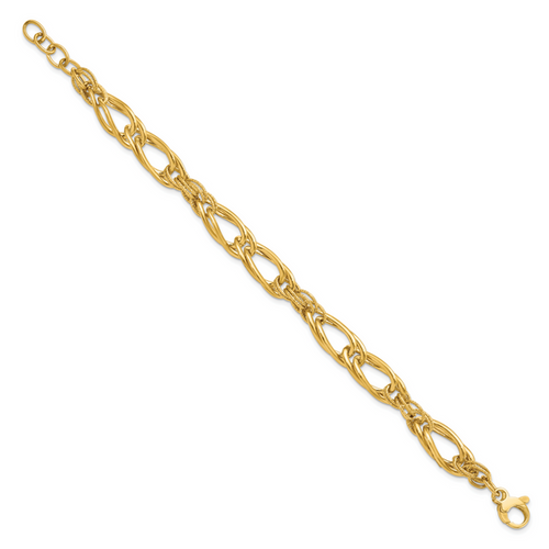 14K Polished Fancy Link Bracelet - Image 2