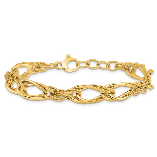 14K Polished Fancy Link Bracelet - Image 3