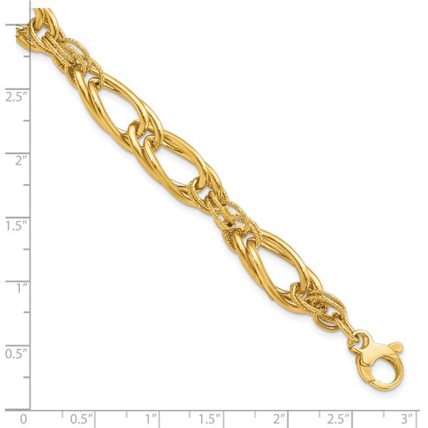 14K Polished Fancy Link Bracelet - Image 4