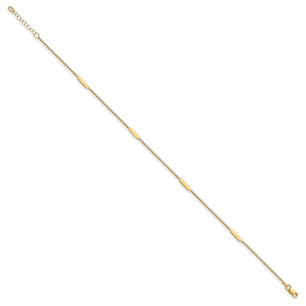 Leslie's 14K Polished w/1 in ext. Anklet - Image 2