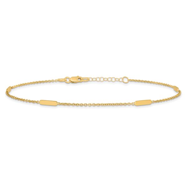 Leslie's 14K Polished w/1 in ext. Anklet - Image 3