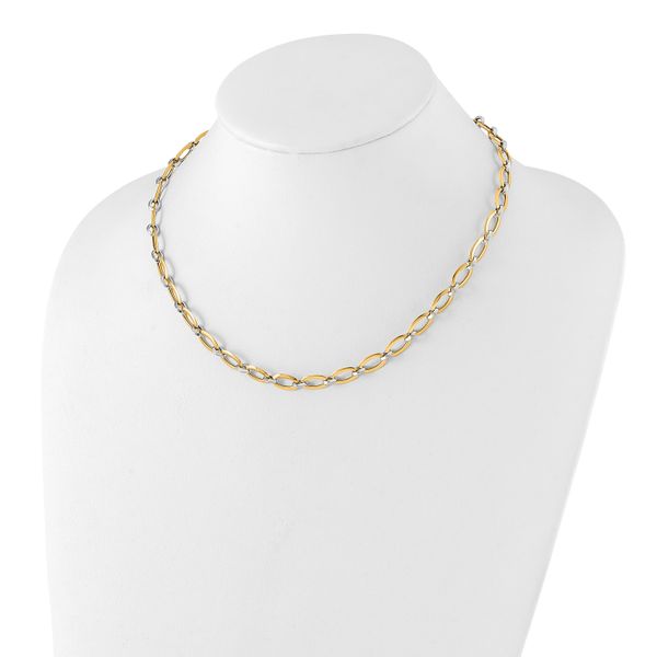 Leslie's 14K Two-tone Polished w/.25in ext. Necklace - Image 2