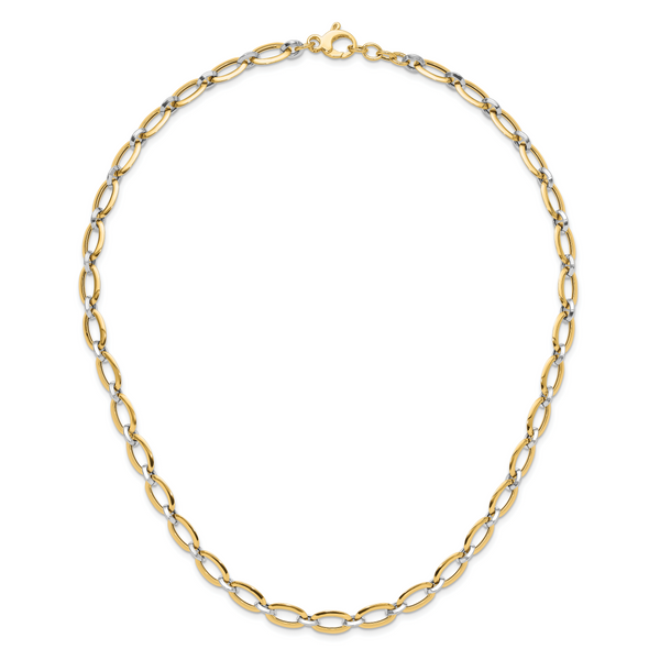 Leslie's 14K Two-tone Polished w/.25in ext. Necklace - Image 3