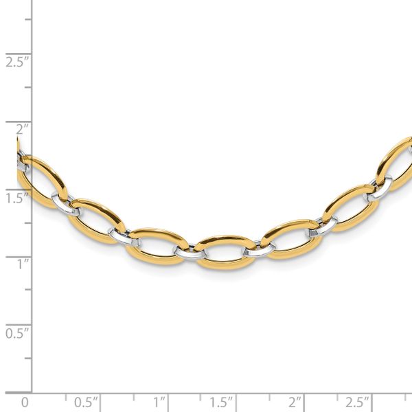 Leslie's 14K Two-tone Polished w/.25in ext. Necklace - Image 4