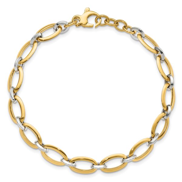 Leslie's 14K Two-tone Polished w/.5in ext. Bracelet - Image 4