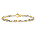 Leslie's 14K Two-tone Polished D/C Bracelet - Image 3