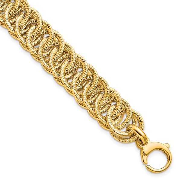 Leslie's 14K Polished D/C Reversible Bracelet