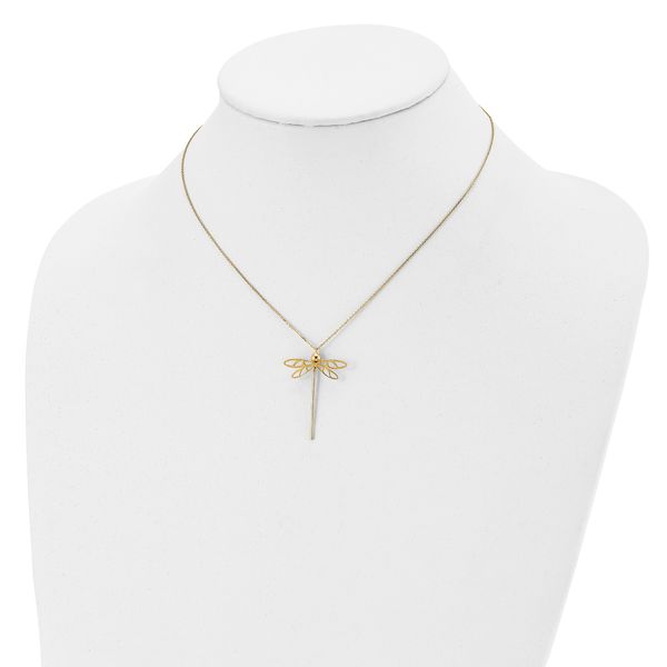 Leslie's 14K Polished Dragonfly w/2 in ext. Necklace - Image 4