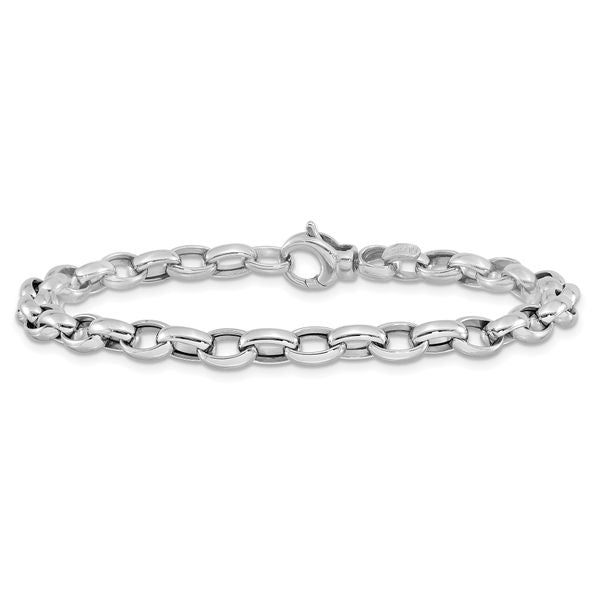 Leslie's 14K White Gold Polished Fancy Link Bracelet - Image 3
