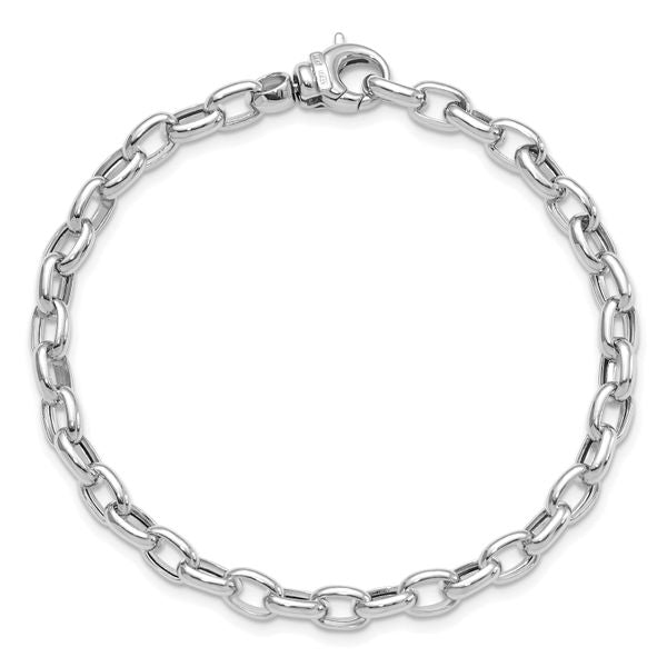 Leslie's 14K White Gold Polished Fancy Link Bracelet - Image 4