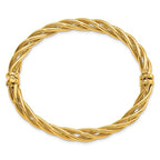 14K Polished Twisted Hinged Bangle - Image 2