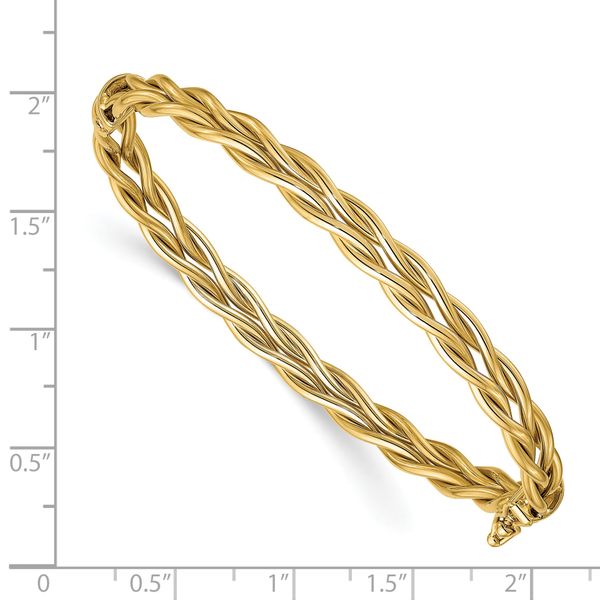 Leslie's 14K Polished Weaved Hinged Bangle - Image 2