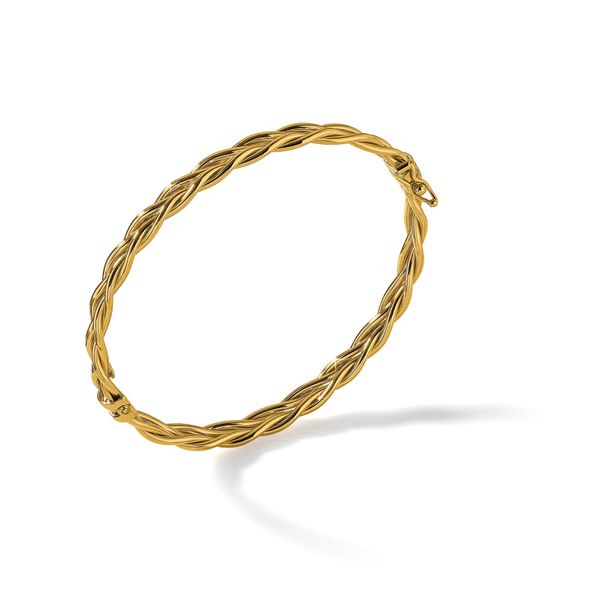 Leslie's 14K Polished Weaved Hinged Bangle - Image 4
