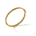 Leslie's 14K Polished Weaved Hinged Bangle - Image 4