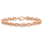 Leslie's 14K Rose Gold Textured Link Bracelet - Image 3