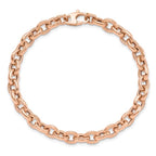 Leslie's 14K Rose Gold Textured Link Bracelet - Image 4