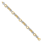 Leslie's 14K Two-tone Polished Link Bracelet - Image 2