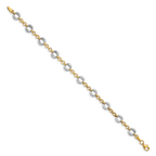Leslie's 14k Two-tone Polished Fancy Link Bracelet - Image 2