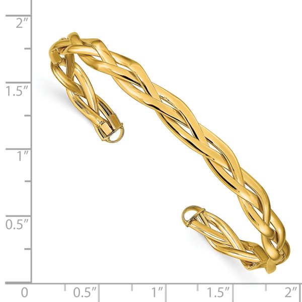 Leslie's 14k Polished Braided Cuff Bangle - Image 3