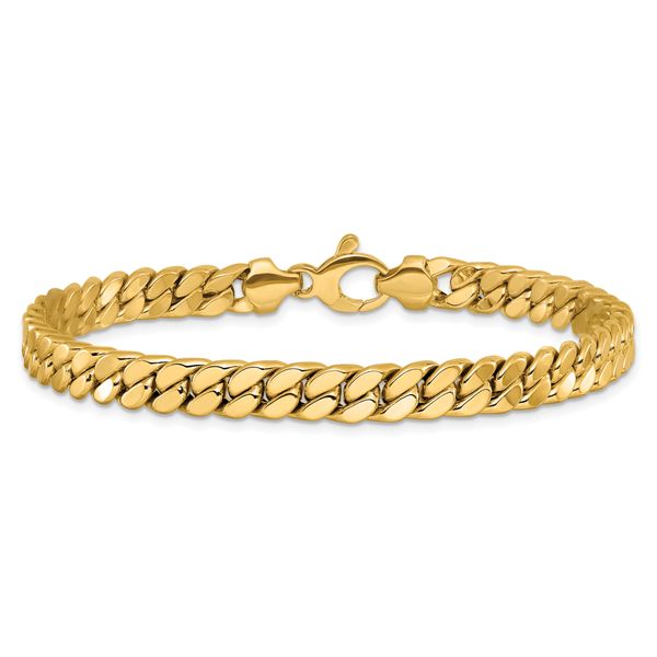 Leslie's 14k Men's Polished Curb Bracelet - Image 3