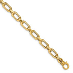 Leslie's 14k Polished and Textured Bracelet - Image 2
