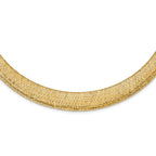 14k Polished/Textured Stretch Necklace