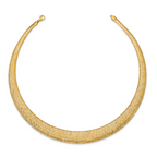 14k Polished/Textured Stretch Necklace - Image 2