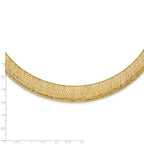 14k Polished/Textured Stretch Necklace - Image 4